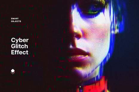 Cyber Glitch Photo Template - Creative Store