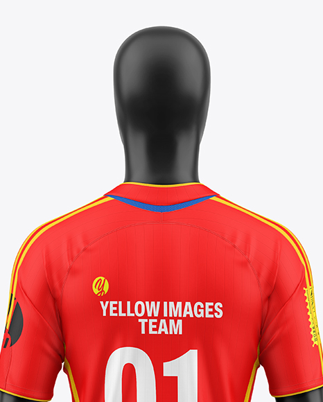 Full Soccer Kit w/ Mannequin Mockup - Back View
