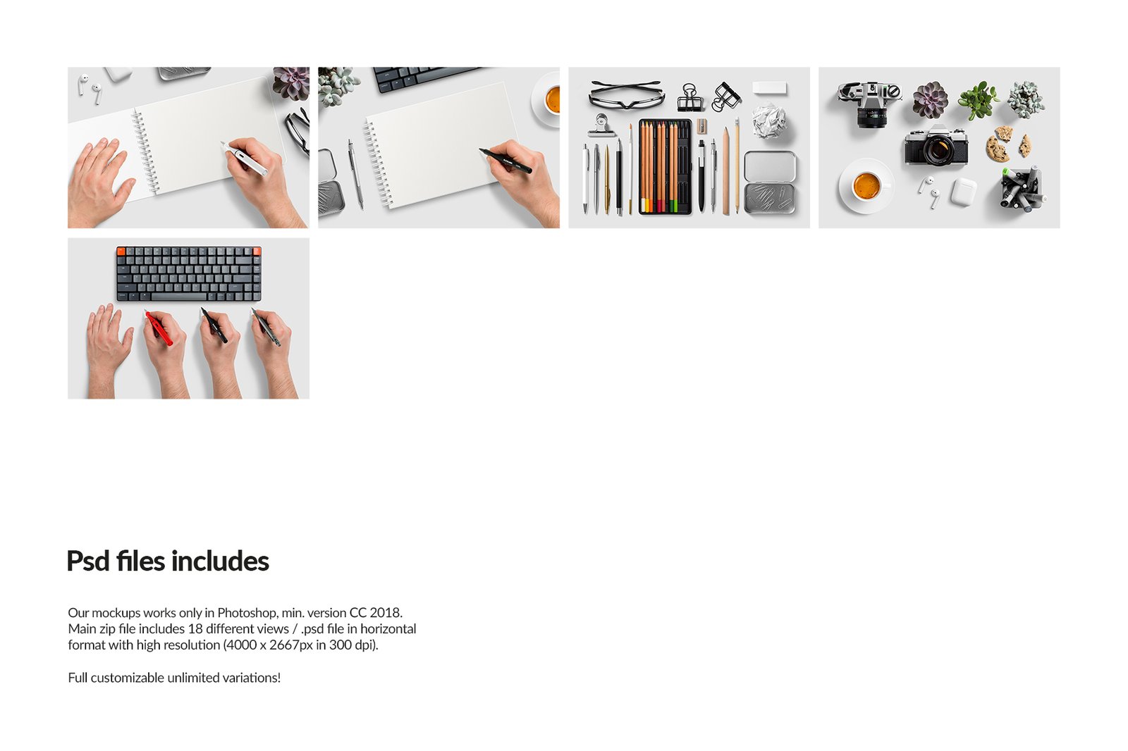 Spiral bound notebook mockup