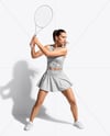 Woman Wearing Tennis Uniform Mockup