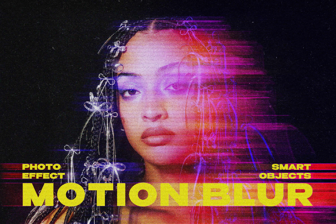 Blurry Lined Motion Photo Effect