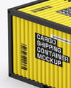 Cargo Shipping Container Mockup – Half Side View