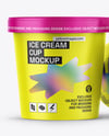 Two Matte Ice Cream Cups Mockup