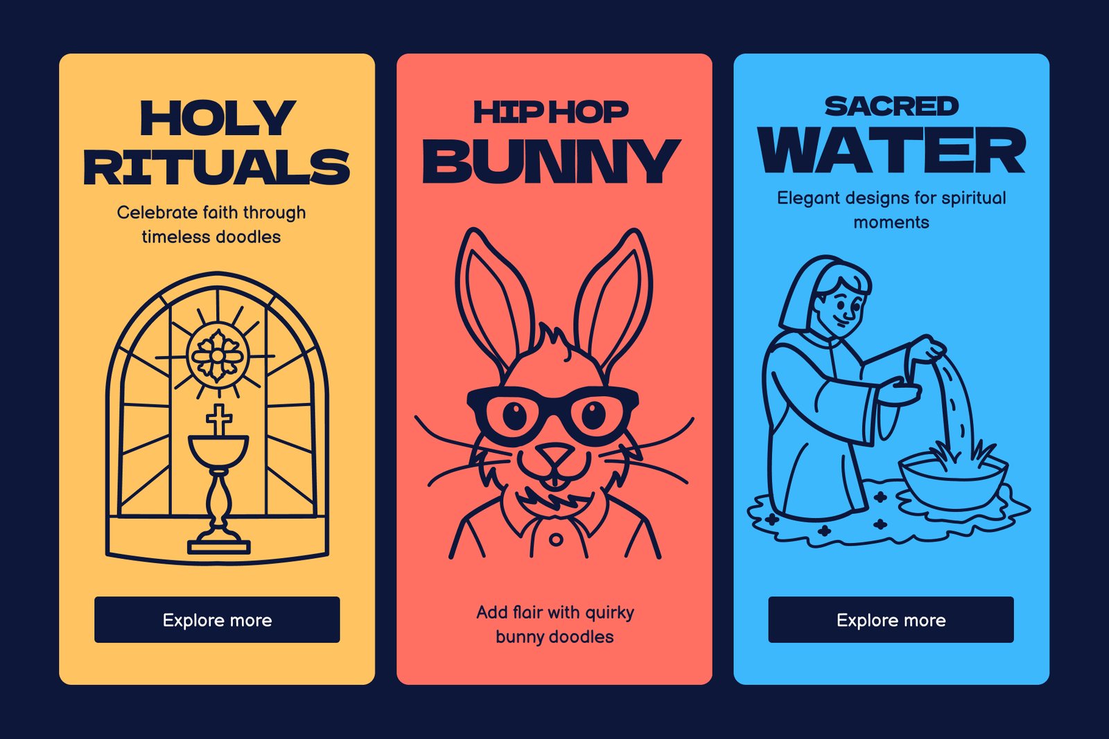 Easter Doodles Icons Pack
