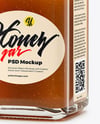 Square Glass Jar with Manuka Honey Mockup