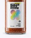 Glass Jar with Cajun Seasoning Mockup