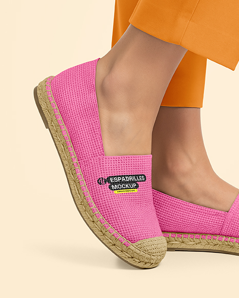 Espadrilles on Women's Legs Mockup