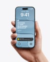 iPhone 17 Air Sky Blue in a Hand Mockup