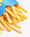 Paper Bag with French Fries Mockup