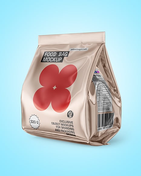 Glossy Metallic Package Mockup