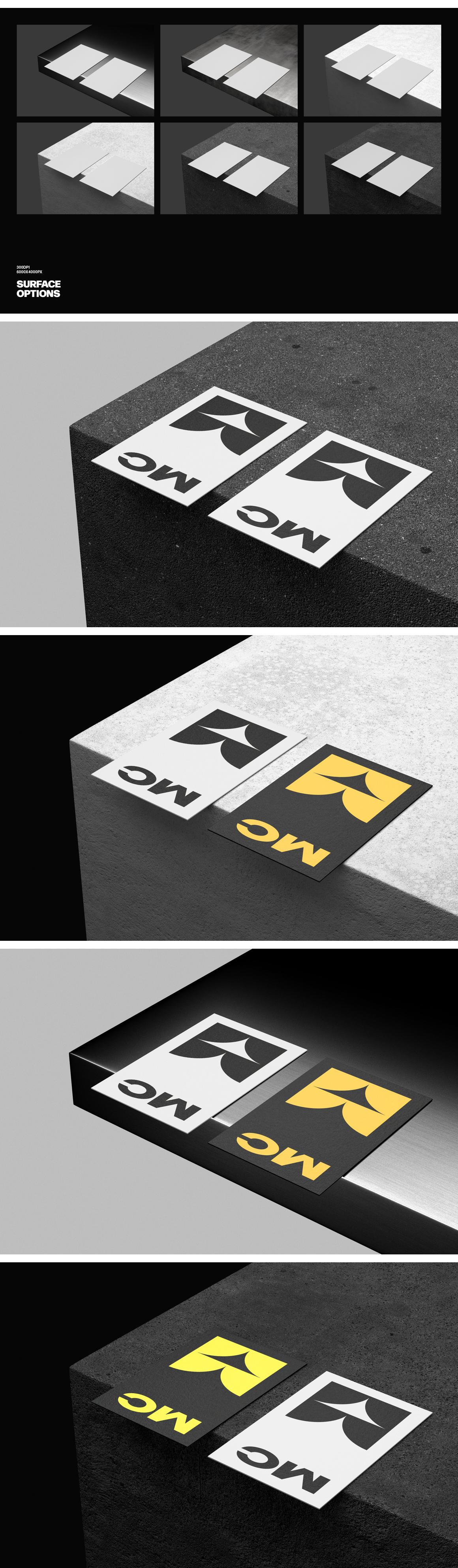 Minimalist 85x55 Double Card Mockup