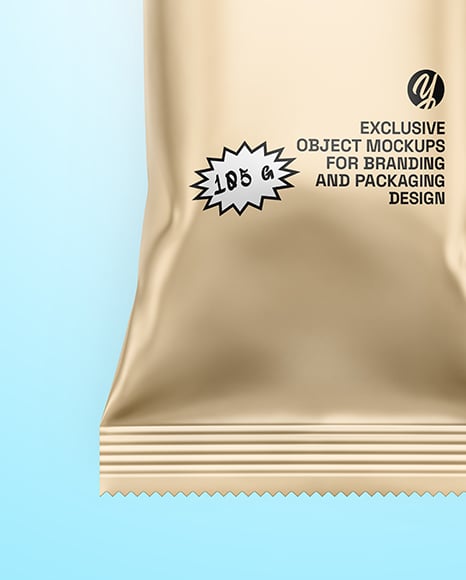 Matte Metallic Snack Package Mockup