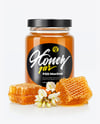 Glass Jar with Acacia Honey Mockup