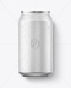 330ml Matte Drink Can with Drops Mockup