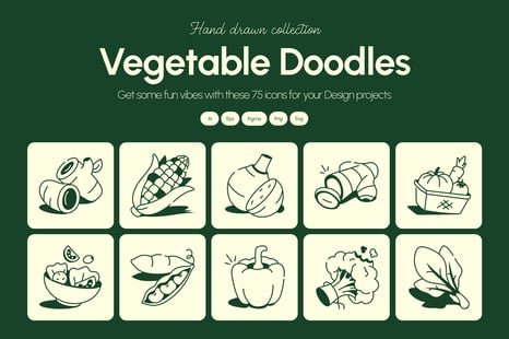 Vegetables Drawing Illustration - Graphics