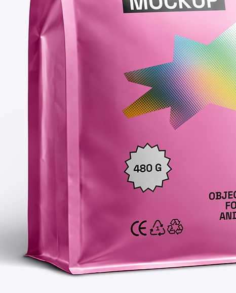 Metallic Food Bag Mockup