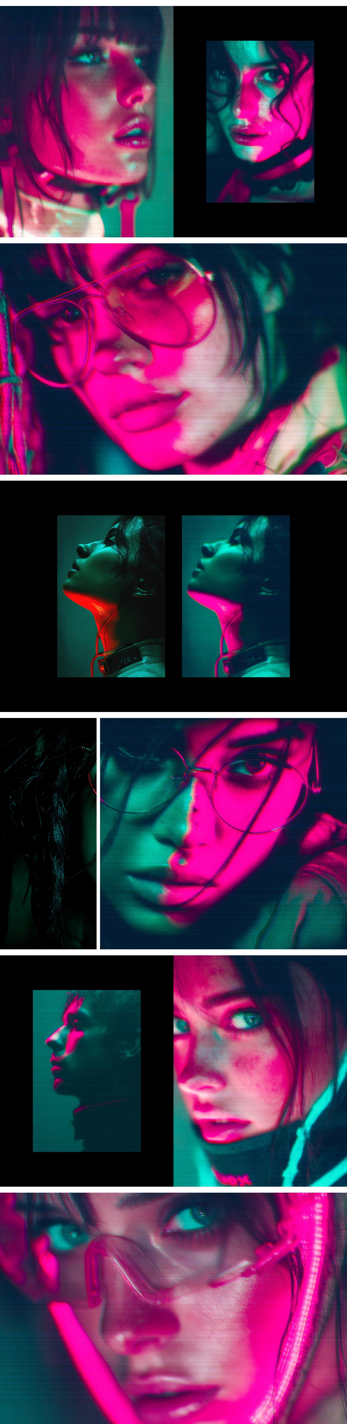 Glowing Hologram Photo Effect