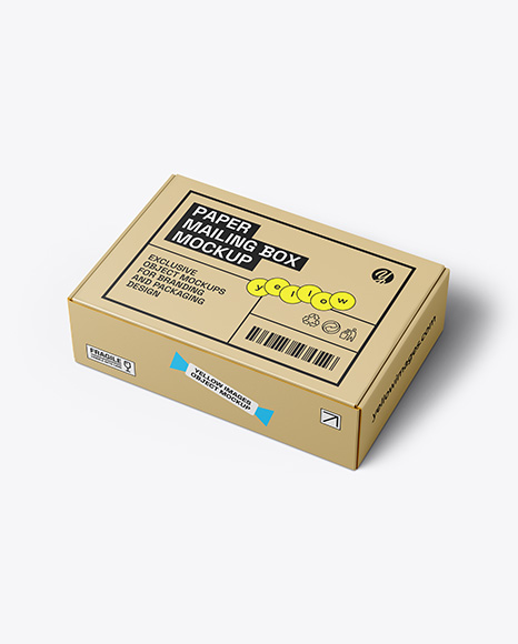 Paper Mailing Box Mockup