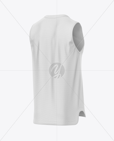 Basketball Jersey Mockup - Back Half Side View