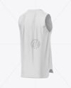 Basketball Jersey Mockup - Back Half Side View