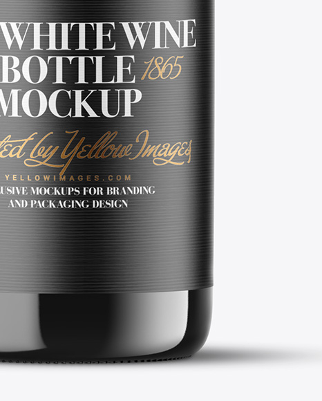Antique Green Glass Red Wine Bottle Mockup