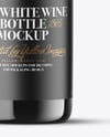 Antique Green Glass Red Wine Bottle Mockup