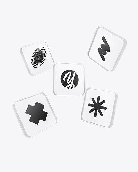 Frosted Glass Icons Mockup