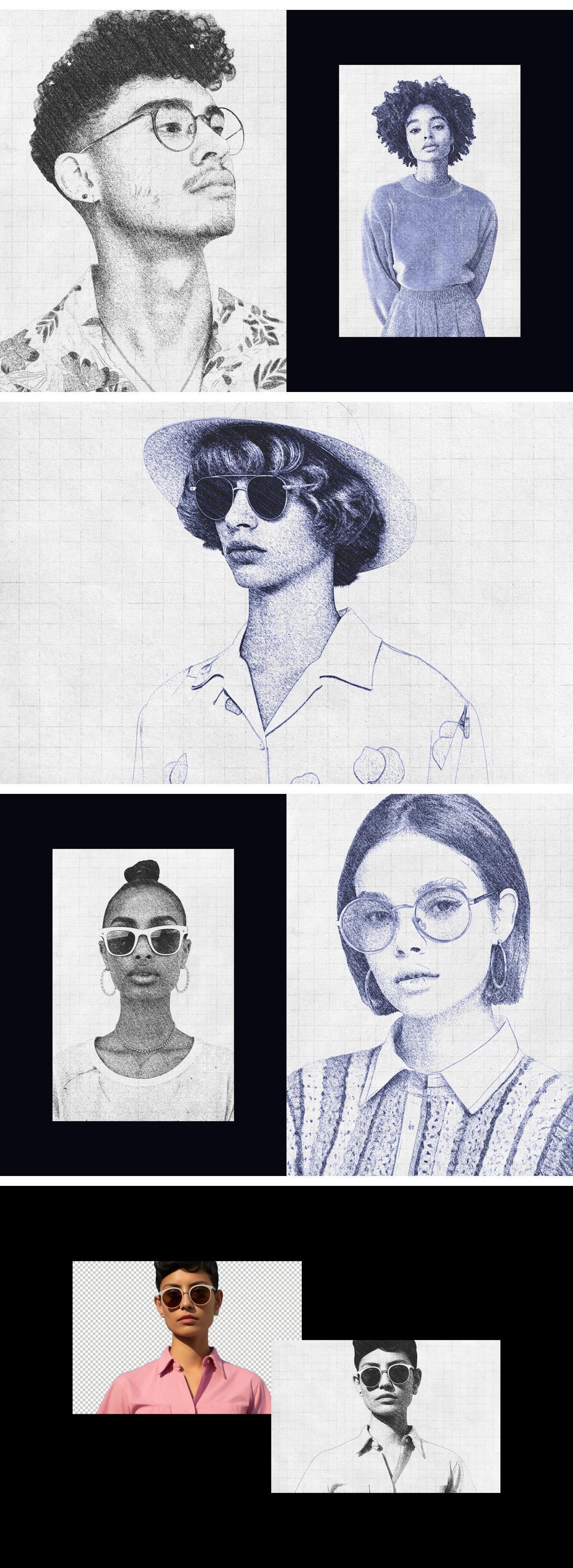 Pencil Scribbles Photo Effect