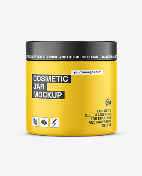 Cosmetic Jar Mockup - Cosmetic+Jar+Mockup+In+Jar+Mockups+On+Yellow+Images+Object+Mockups