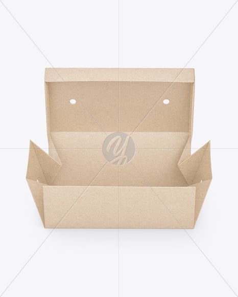 Kraft Paper Takeaway Food Box Mockup
