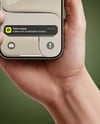 iPhone 17 Air Light Gold in a Hand Mockup