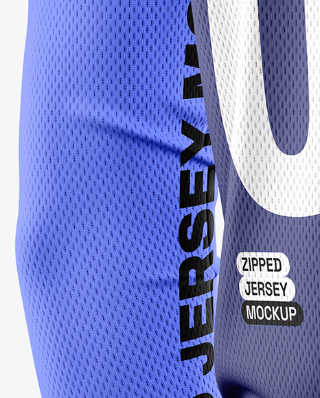 Mesh Jersey Mockup - Back Half Side View