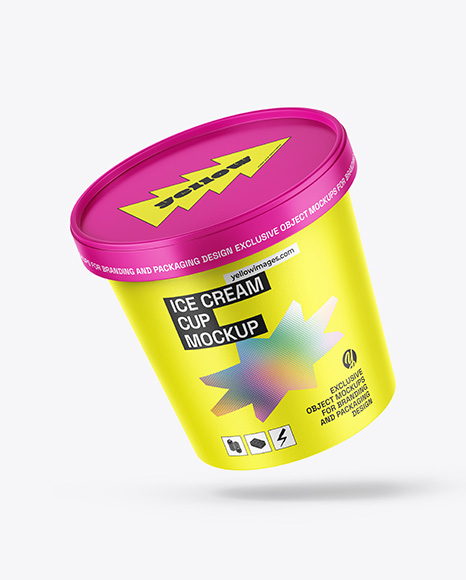 Matte Ice Cream Cup Mockup - Ice cream mockup