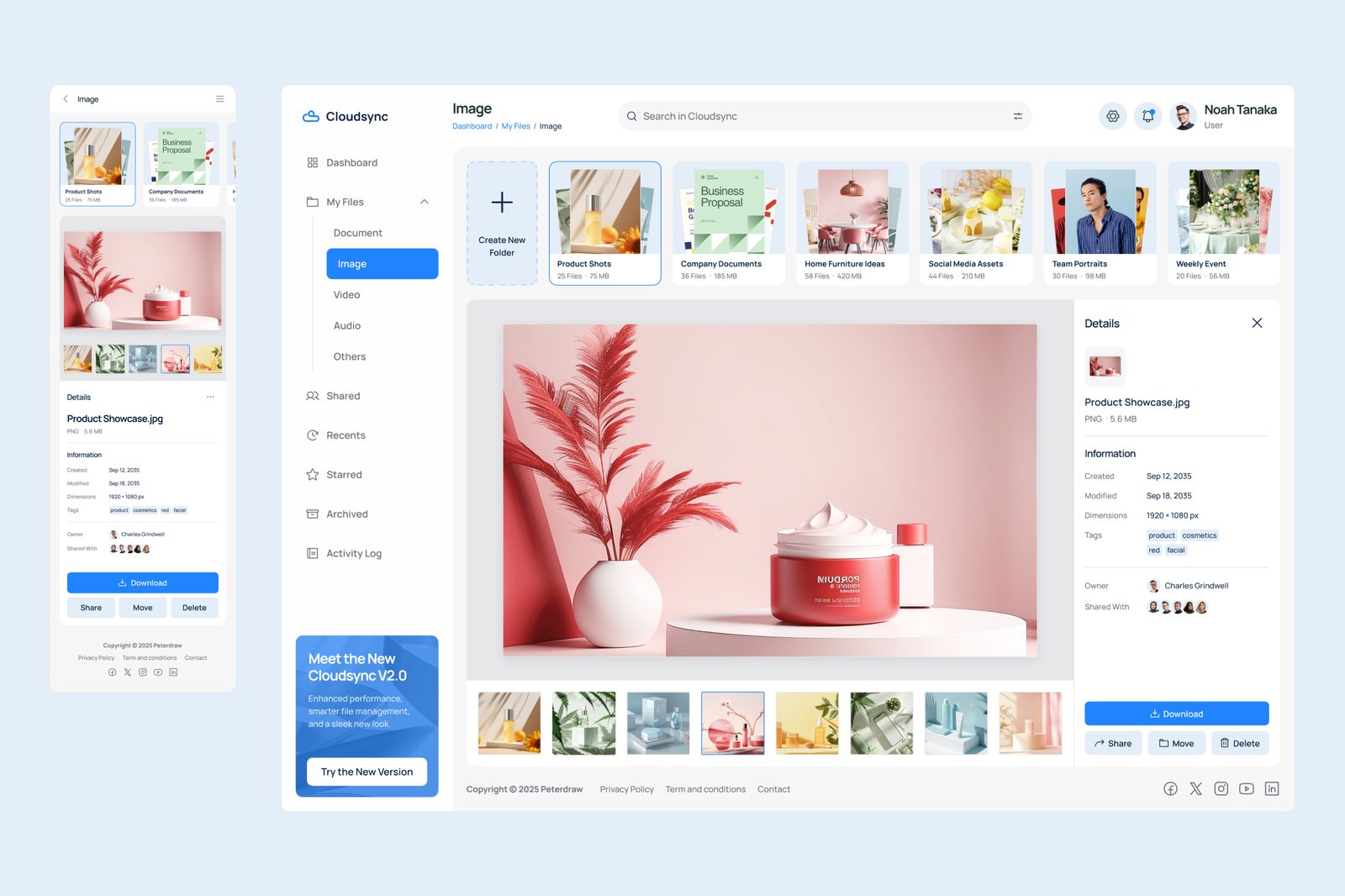 Cloudsync – Cloud Storage Management Dashboard Figma Template