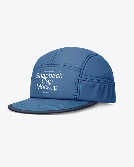 Twill Snapback Cap Mockup - Half Side View - Sun hat mockup