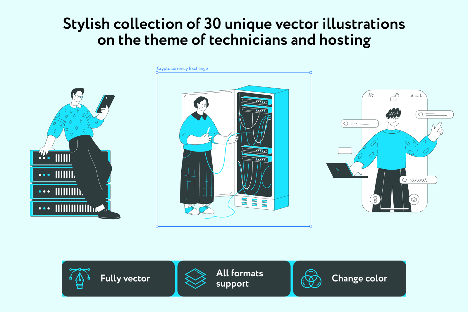 Qutex Hosting Illustrations