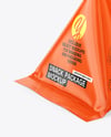 Glossy Triangular Package Mockup