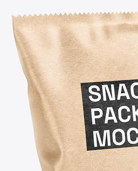 Kraft Paper Snack Package Mockup
