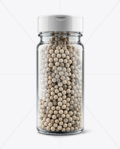 Spice Jar with Whole White Pepper Mockup