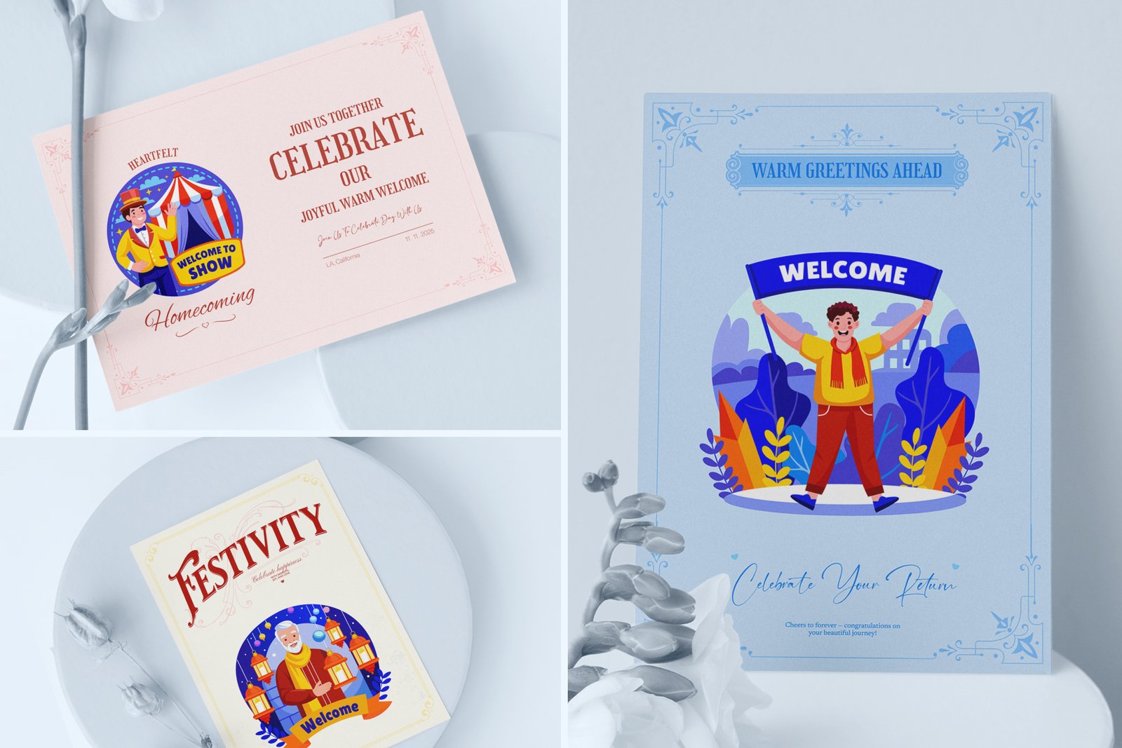 Welcome Illustration Art Set
