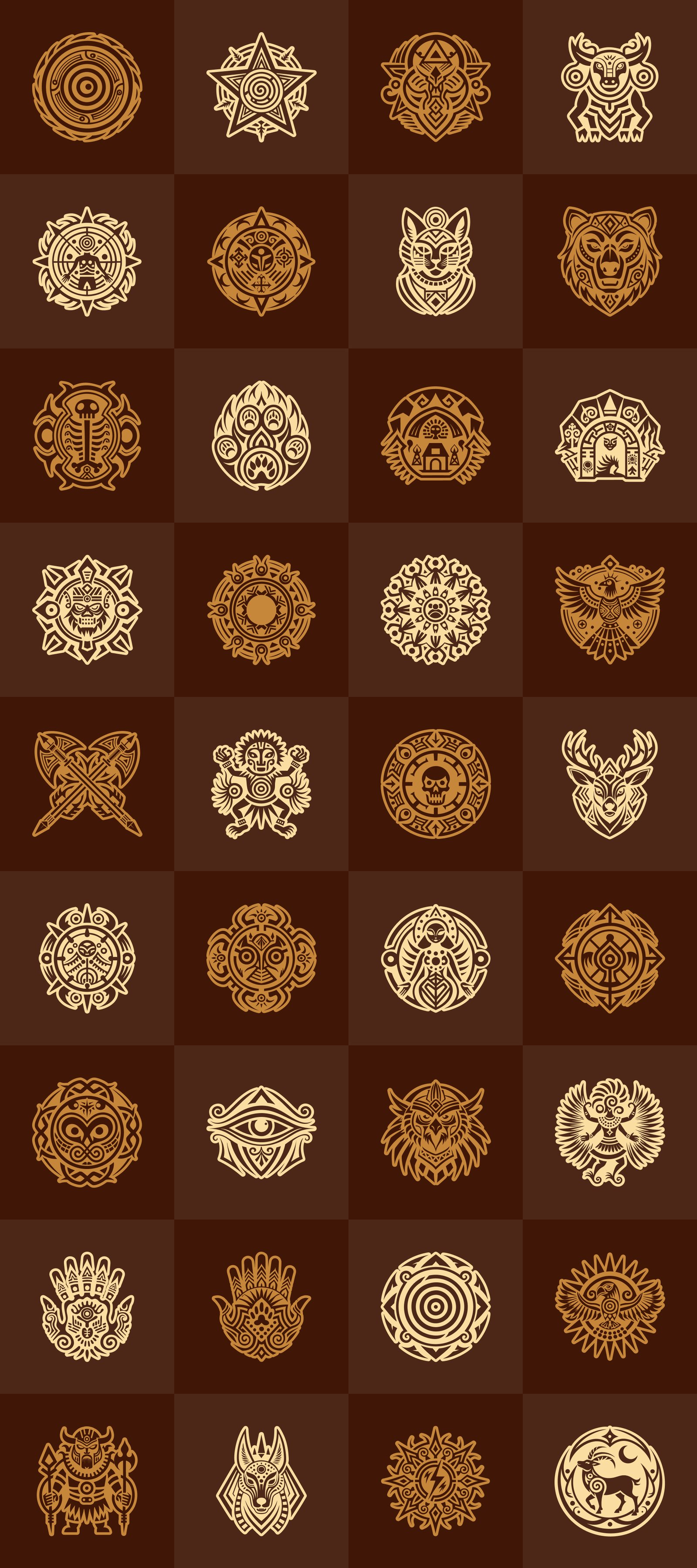 Hieroglyphics and Cave Art Symbols