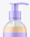 Frosted Cosmetic Bottle with Pump Mockup