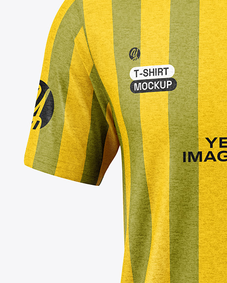 Heather T-Shirt Mockup - Front View