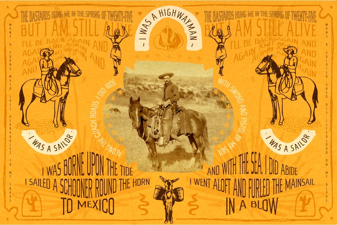 New Mexico southwestern rustic font