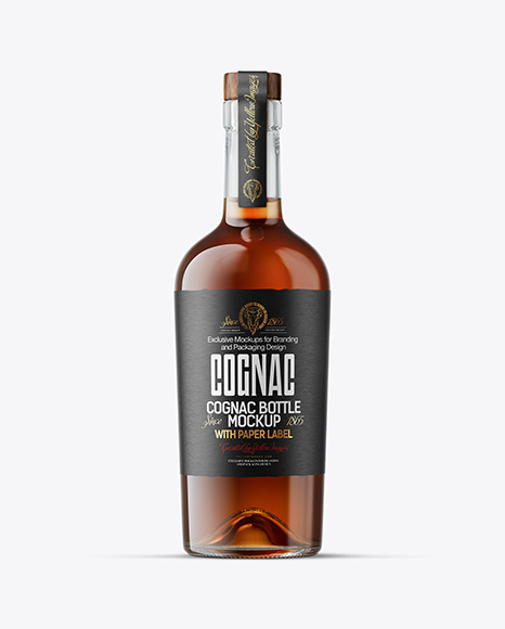 Cognac Bottle Mockup