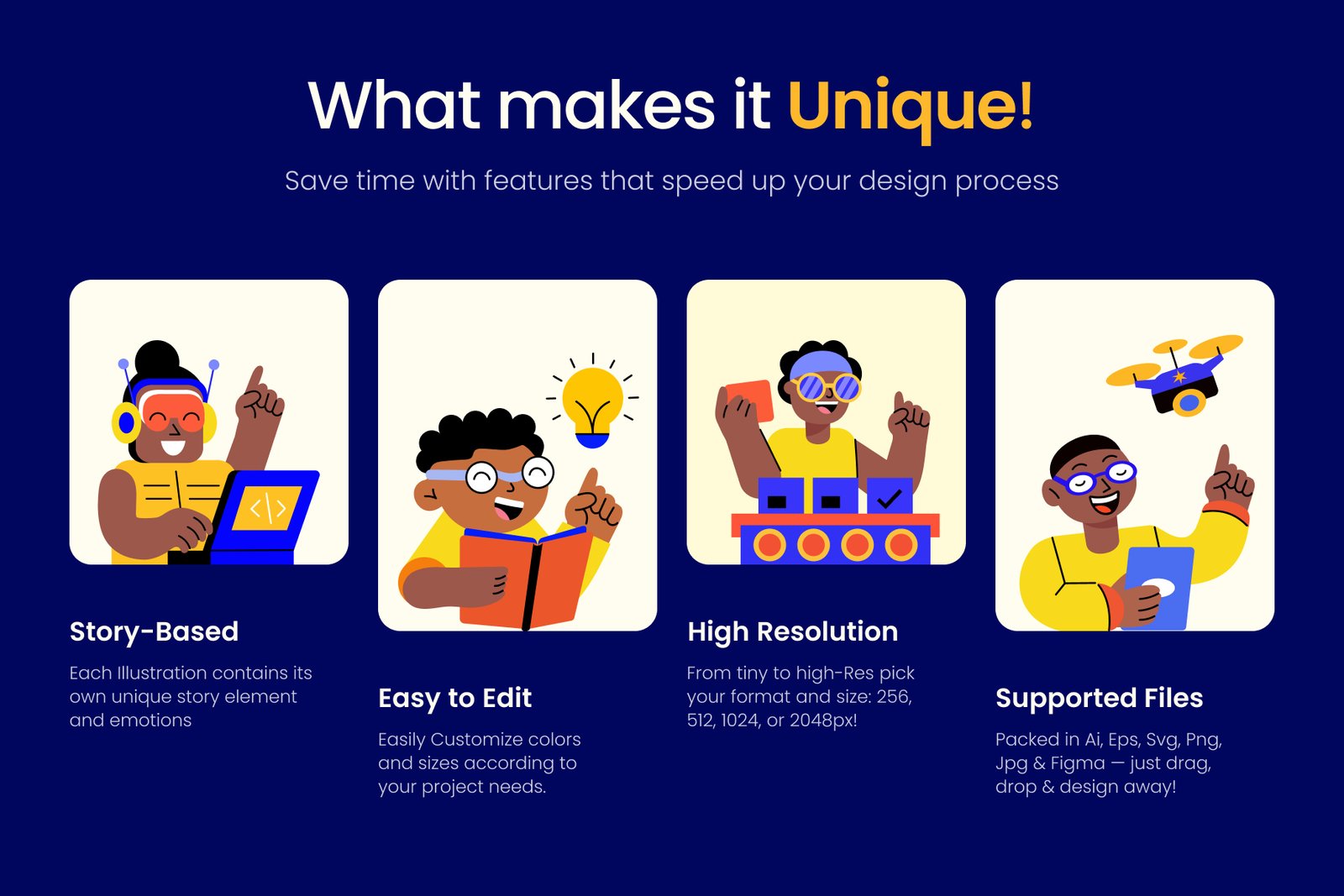 Artificial Intelligence Illustrations Art Set