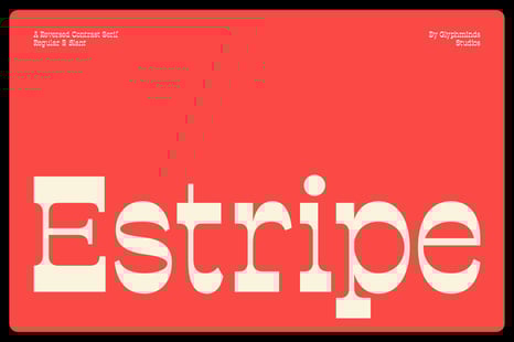 Estripe – A Reversed Contrast Font - Graphic Design Assets