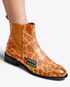 Chelsea Boots on Woman's Legs with Skirt Mockup