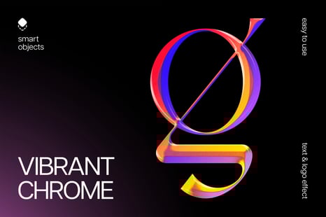 Vibrant Chrome Text & Logo Effect - Chrome text
