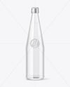 Clear Glass Water Bottle Mockup